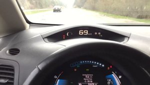 Разгон Nissan Leaf MY2015 до максимальной скорости! Acceleration to top speed