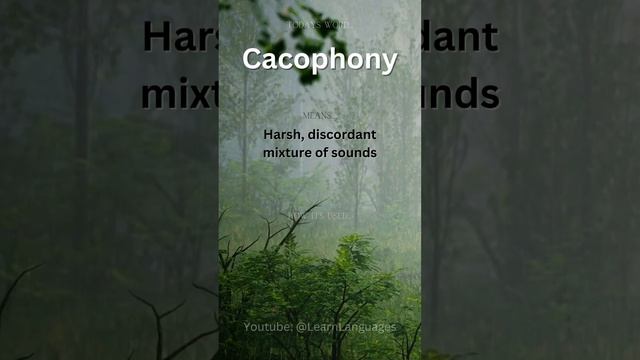 Todays word... Cacophony