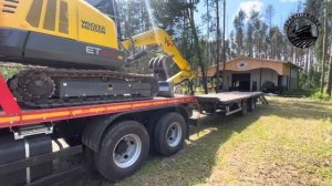 прицеп трал для перевозки спецтехники. Переездной. 18 тонн.