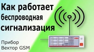 Как работает беспроводная GSM охранно-пожарная сигнализация. Прибор охраны ВЕКТОР АР GSM 100.