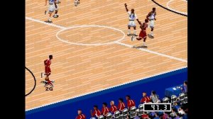 Coach K College Basketball (1995) SEGA Genesis Gameplay - Arkansas vs UCLA