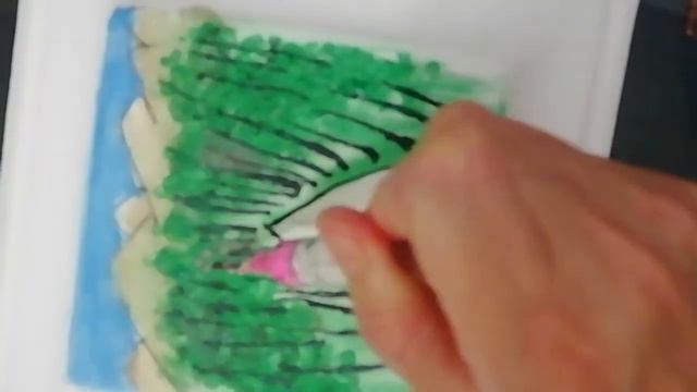 Cómo dibujar y pintar con jeringa | como pintar un paisaje con inyección muy facil смотреть онлайн