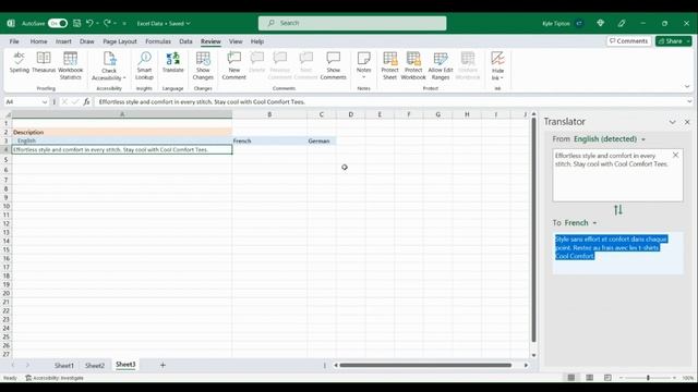Translate any Language in Microsoft Excel