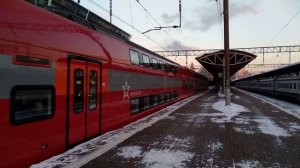 Электропоезд ЭШ2-022(Аэроэкспресс), отправление в аэропорт Внуково с Киевского вокзала.