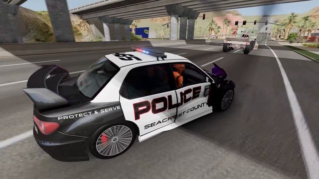 Police Car Chases #65 - BeamNG DRIVE | SmashChan смотреть онлайн