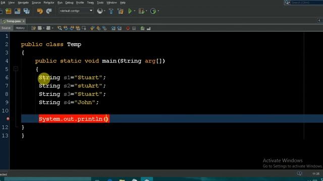 Java string equalsIgnoreCase() method смотреть онлайн