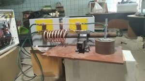 Индукционка 100 кВт Нагрев пруток 56 Х 300 послед соед 2