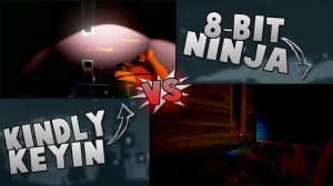 HELLO NEIGHBOR RACE TO THE BASEMENT ~ Kindly Keyin VS The 8-Bit Ninja! ~ Hello Neighbor Alpha 3 Gam