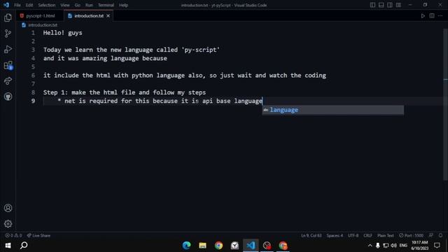 Py-Script A new langage | Coding at danger