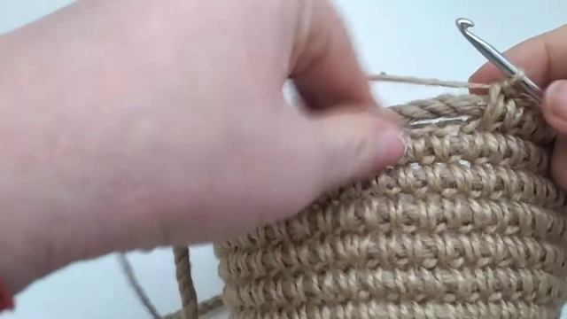 Корзинка-ваза из джута????/вязание крючком смотреть онлайн