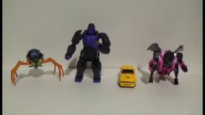 Transformers Worlds Collide Nemesis Primal, Fangry, Bumblebee and Blackarachnia Buzzworthy Bumblebe