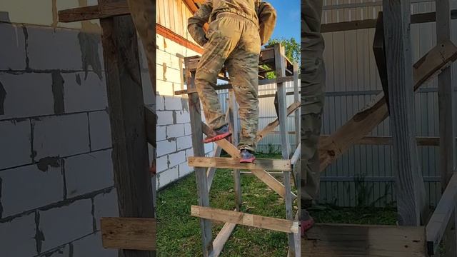 Строительные леса своими руками из дерева смотреть онлайн