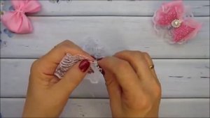 ? Бантики из лент, кружева и глиттерного фоамирана  ? Hand мade ? DIY