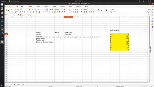 Calculate CGPA using Libre Office Calc (Excel opensource alternative) | Template Included смотреть онлайн