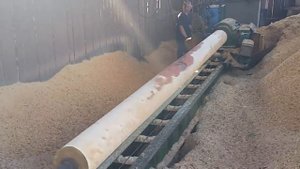 Как оцилиндровывают бревно на примере лиственницы