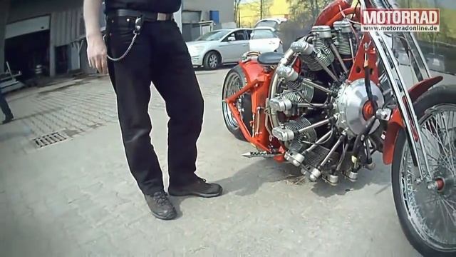 Мотоцикл с двигателем от самолета смотреть онлайн