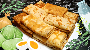 БЛИНЫ С КАПУСТОЙ / Вкуснейшие блинчики на молоке с сочной начинкой из капусты с яйцом