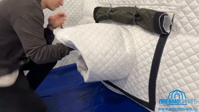 Пневмокаркасный модуль 10 м. х 6 м. х 3,3 м. ПВХ тент. смотреть онлайн