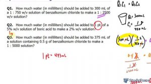 Find the Amount of Diluent Needed when Preparing a Solution of Lower Strength