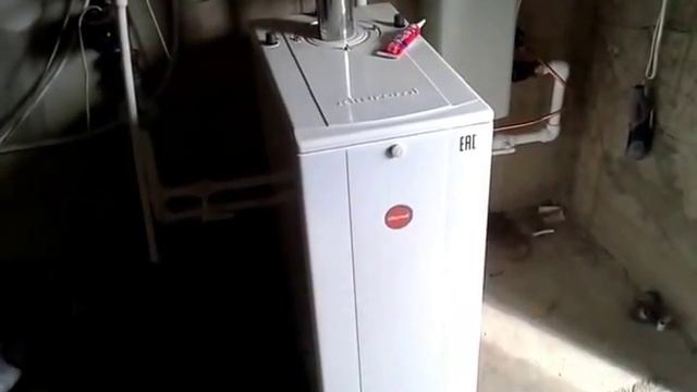 Первый запуск котла KITURAMI TURBO 13R. смотреть онлайн