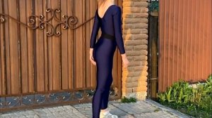 Purple Spandex Catsuit for Everyday Sport Exercises Part 2