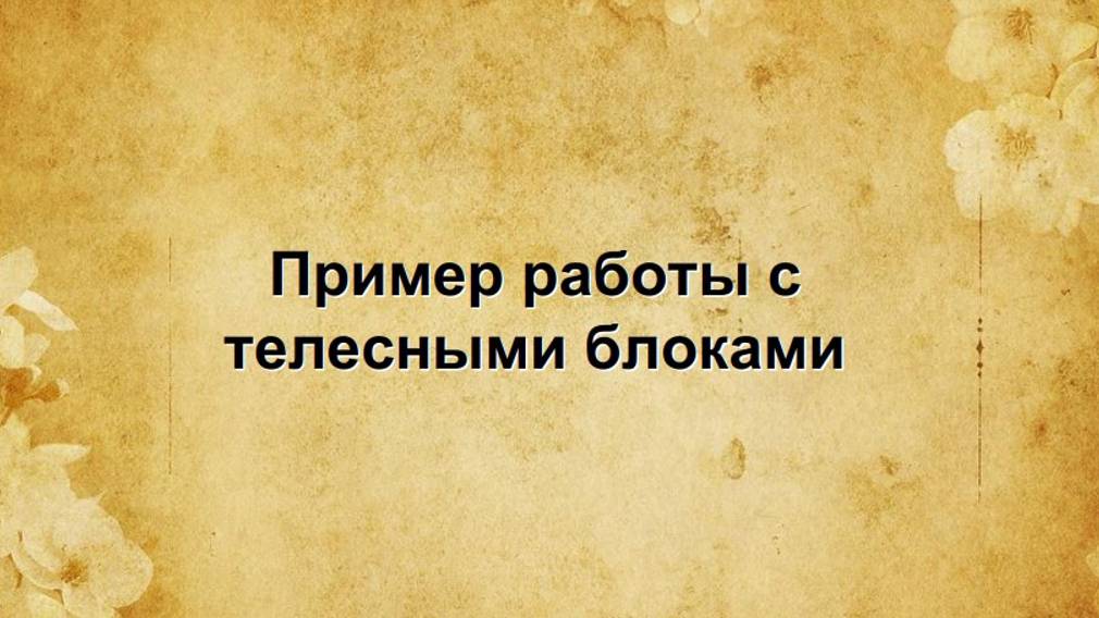 Елена Басова - Илья Матвеев. Пример работы с телесными блоками