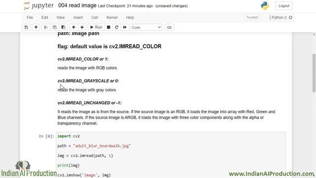 Read Image using OpenCV in Python Hindi | OpenCV Tutorial | Computer Vision | Data Science
