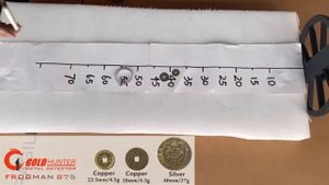 GOLD HUNTER B75 METAL DETECTOR GOLD DETECTOR TEST - Discrimination Mode - CL MODE