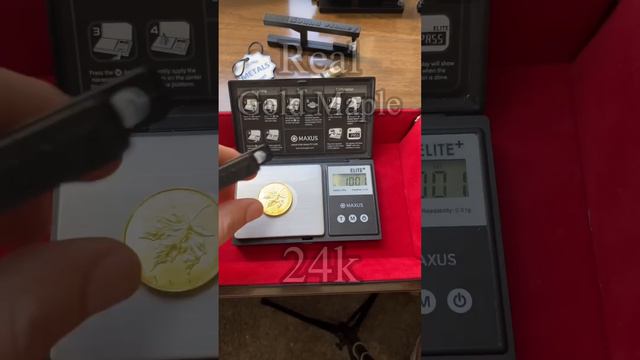 Tungsten Fake Gold Coin - Ping Test