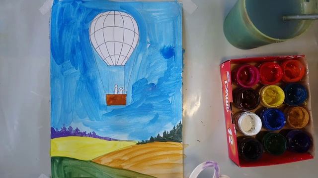 Пошаговый мастер класс по рисованию. Воздушный шар смотреть онлайн