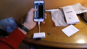 iphone 6s подключение флешки через переходник с aliexpres