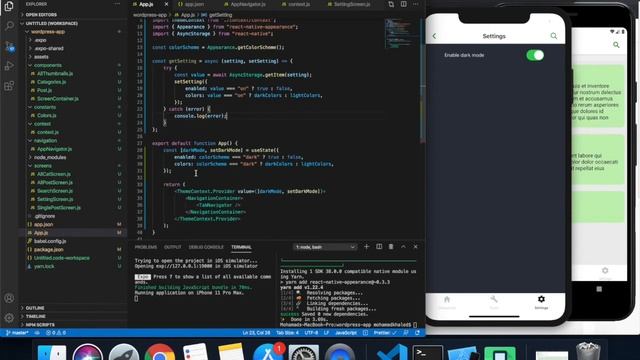 16 حول موقعك لتطبيق ريأكت نيتف dark mode with async storage and react native appearance смотреть онлайн