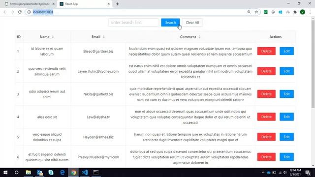 Building a Datatable in React JS with Delete/Update/Search/Pagination/Sorting - Intro - Part 1