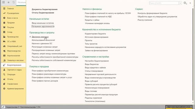 Подсистема "Бюджетирование" в программе "АдептИС: Агрокомплекс" 3.0"