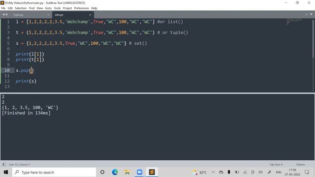 Python ( Hindi )-14 Python Set: Unleashing the Power of Sets in Your Code! #Python- Set #pythonset