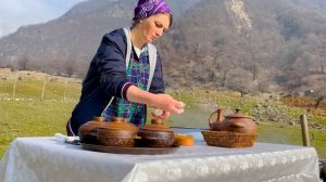 AZERBAIJANI KHASH REAL RECIPE made from COW'S HOOVES - Outdoor Cooking