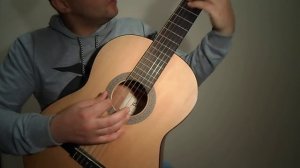 Мощный гитарный риф на акустической гитаре.Урок