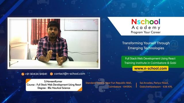 Naveen Kumar Got Placed In Infognana Solutions As a Full Stack Developer | NSCHOOL Placement Review