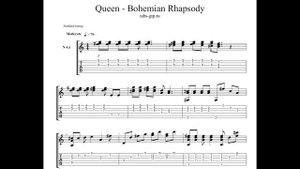 Queen - Bohemian Rhapsody - ноты для гитары табы аранжировка