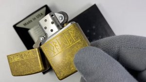 201FB Сustom Зажигалка Zippo Antique Brass