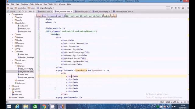 Codeigniter PHP CRUD Tutorial (2/4) - Fetch Results