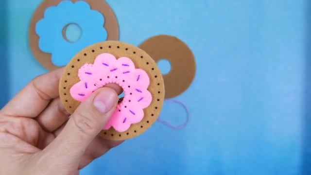 МК пончик донат из фетра смотреть онлайн