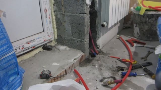 Подключение радиатора "из стены". смотреть онлайн