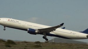 Delta Air Lines Airbus A330-302 takeoff from Athens International Airport (ATH)