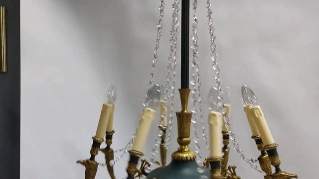Величественная антикварная люстра в стиле "Ампир" смотреть онлайн