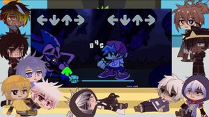 Sans AU's react to VS Sonic.exe Full | Gacha life/club Reaction