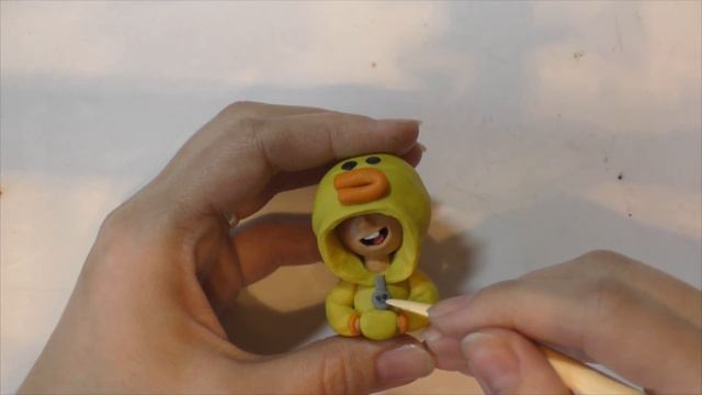 Леон Сэлли Бравл Старс из пластилина Туториал Leon Sally Brawl Stars from plasticine Tutorial смотреть онлайн