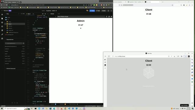 Timer sync in realtime with React смотреть онлайн