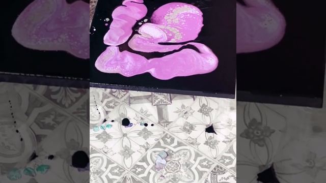 Огненная техника Fluid Art. Жидкий акрил. Арт перформанс. Заливка картины акрилом с помощью воронки