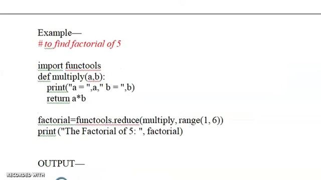 reduce( ) function in Python
